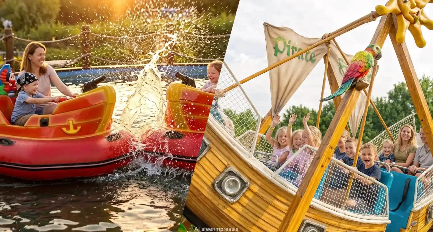 Piratenbootjes Een sfeerimpressie van de nieuwe attracties. Foto: Duinen Zathe
